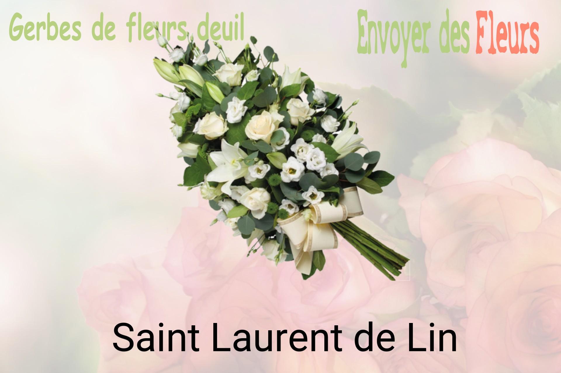 Gerbe de fleurs de deuil livrée à Saint-Laurent-de-Lin